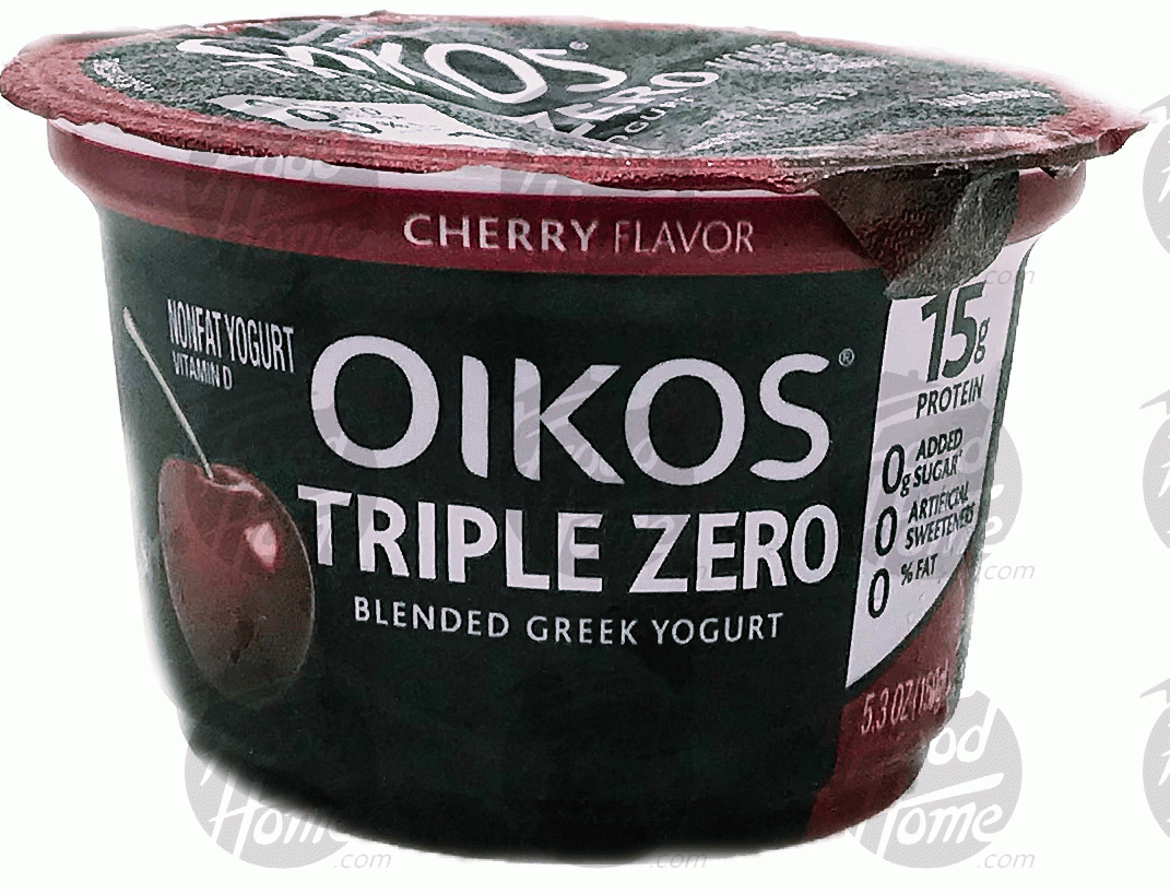 Dannon Oikos cherry blended greek yogurt, cup Full-Size Picture